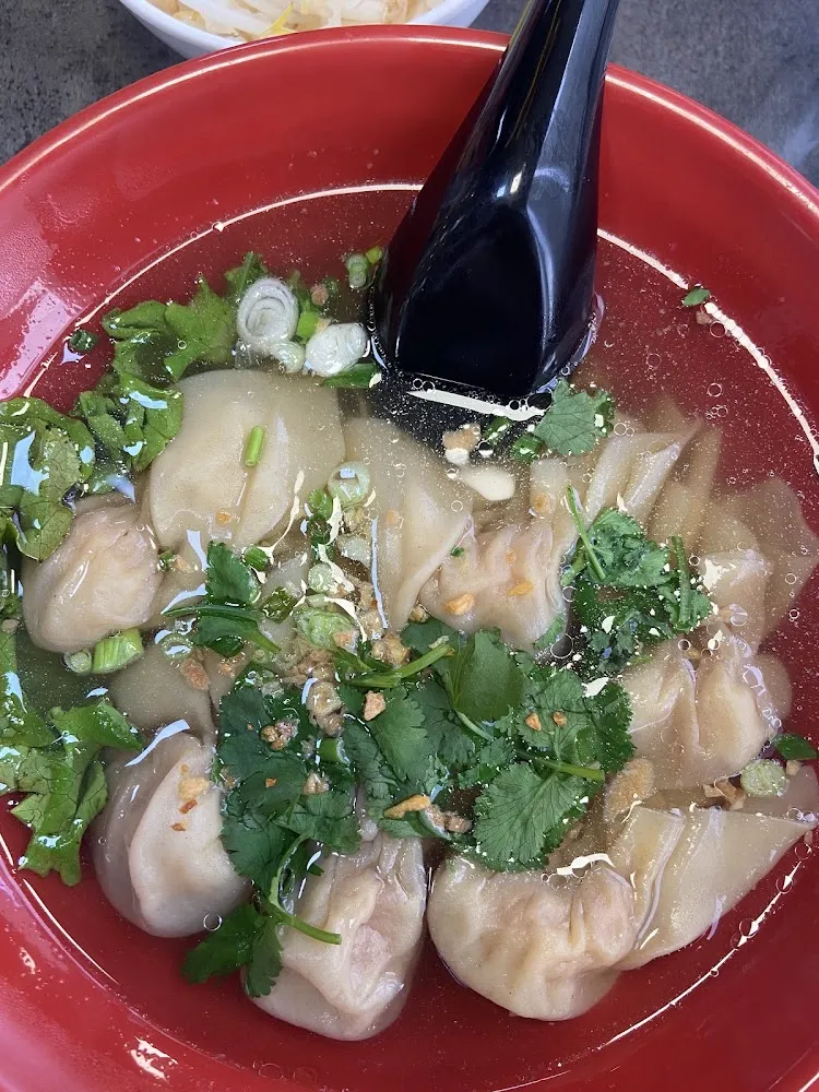 Soupe de Nouilles Aux Raviolis Porc